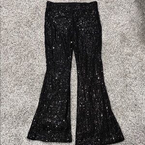 Art class, girls Black Sequin Flare Pants